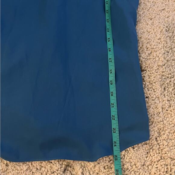 J. Crew Blue Scallop Neckline Racerback Tank Size 0 - Picture 8 of 8